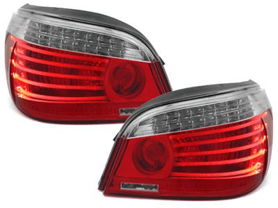 -STOPURI CU LED BMW E60 FUNDAL ROSU/CRISTAL -COD RB26DLRC